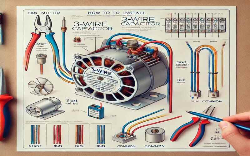 Cara Pasang Kapasitor Kipas AC 3 Kabel