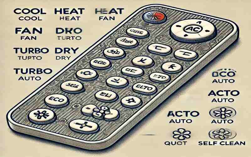 Fungsi Tombol Mode Pada Remote AC