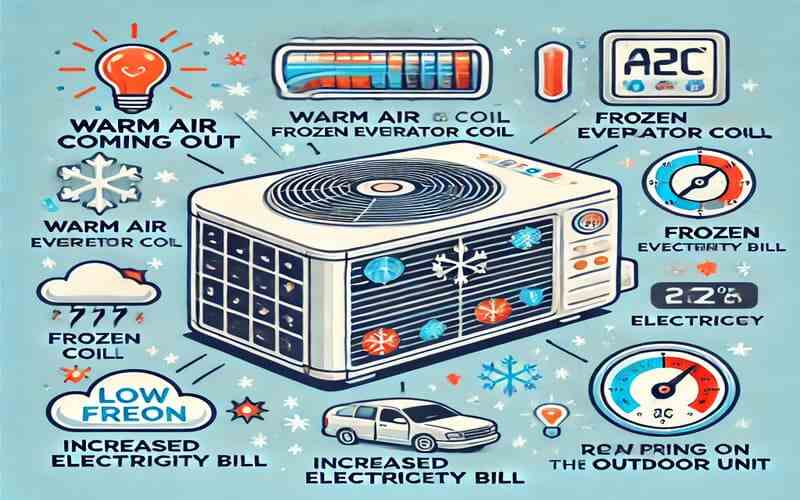 Tanda AC Kurang Freon